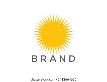 Minimalist sun logo design vector template