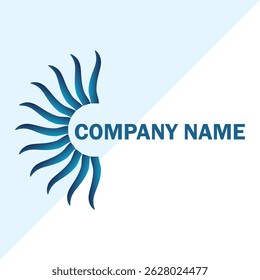 DISEÑO DE LOGOTIPO DE TEMA DE SUN MINIMALISTA
