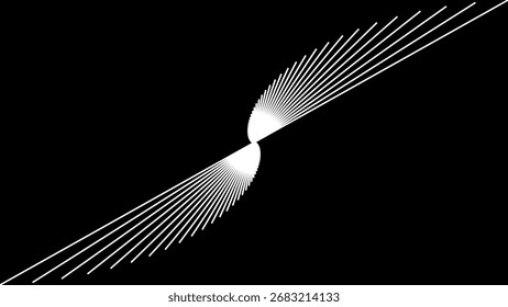 Design minimalista de raios solares com contraste preto e branco. Fundo abstrato vintage retro, perfeito para cartazes, capas e design gráfico moderno.