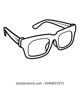 Icono minimalista de gafas de sol en vector elegante.