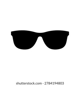 Minimalist Sunglasses Silhouette Icon Vector