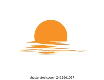 Minimale Logo-Design-Vektorvorlage für Sunset