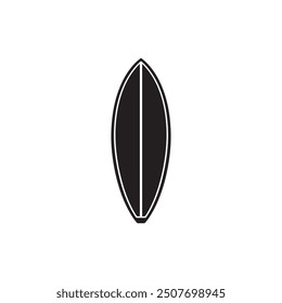 minimalist surfboard vector icon illustration design