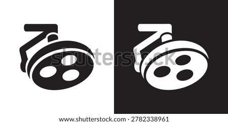 Minimalist Surgical Light Icon Vector