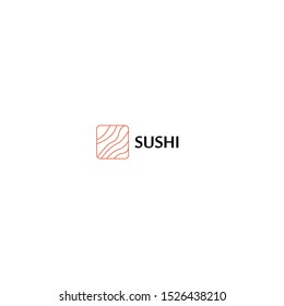 minimalist sushi logo concept vector with simple style