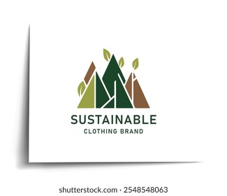 Minimalist Sustainable Clothing Logo Design 