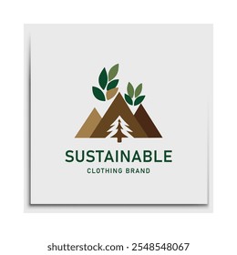 Design minimalista de logotipo de vestuário sustentável 