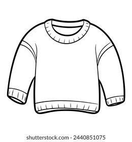 Icono de suéter minimalista en formato vector elegante.
