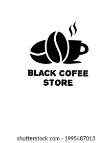 Minimalist symbol of coffee and glass in vector form. Can be used for your coffee shop logo.