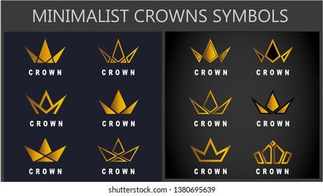 
Minimalist symbol of an elegant golden crown