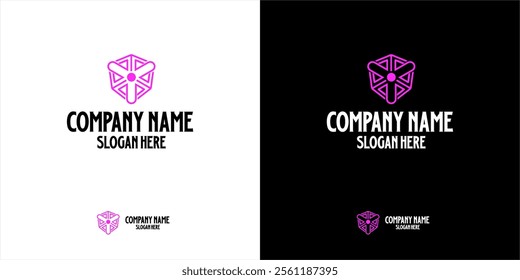 Minimalist and symmetrical design, with symbolism that can be interpreted as harmony, balance, or centered direction. The circle in the center can represent the core or center of attention.