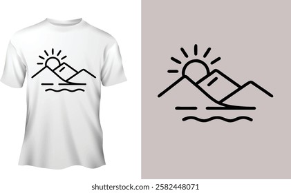 minimalist t shirt design featuring a Doblo line