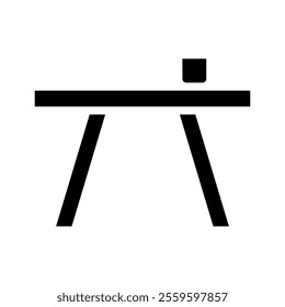 Minimalist table icon. Concept of furniture, design, and simplicity.