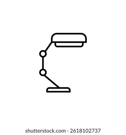 Minimalist table lamp vector illustration in outline style, icon style
