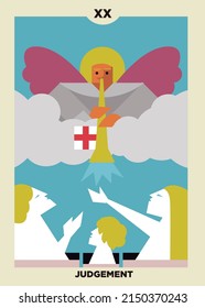 minimalist tarot card 20 judgement