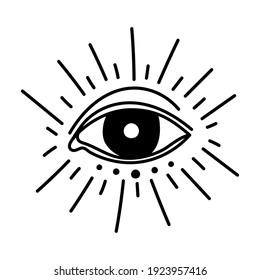 Minimalist Tattoo Eye Vector Illustration Design Stock Vector (Royalty ...