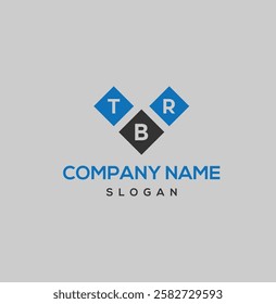 Minimalist TBR Typography Logo for Corporate Identity
