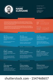 Minimalist teal resume cv template