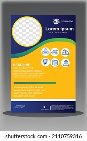 minimalist teamplate flyer design with alpha background