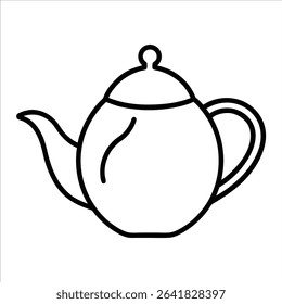 Minimalist teapot artwork designed in a clean continuous line art style ideal for elegant tea illustrations modern kitchen prints and beverage themed decorative artwork