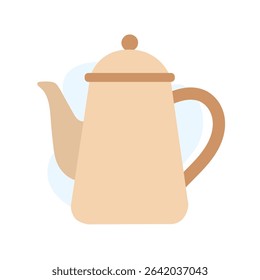 A minimalist teapot design with a sleek shape and neutral colors sits on a light backdrop, perfect for tea gatherings or accentuating kitchen decor.