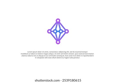 minimalist tech logo design diamond