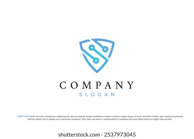 Minimalist tech logo for a startup shield
