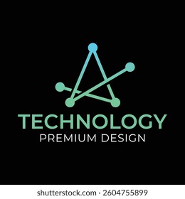 Minimalist tech logo vector graphic