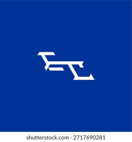 estilo tecno minimalista Diseño de concepto de exportación inicial de CE monograma Letra de logotipo moderno