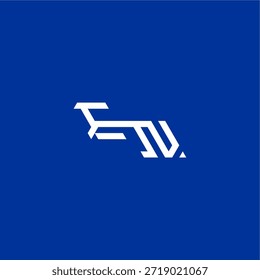 estilo techno minimalista EN conceito inicial de esporte design monograma carta logotipo moderna