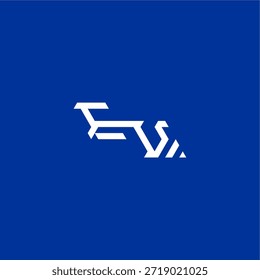 estilo techno minimalista EV conceito inicial de esportes design monograma carta logotipo moderna