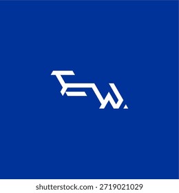 estilo tecno minimalista Diseño de concepto de exportación inicial de EW Monograma Letra de logotipo moderno