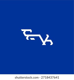 minimalist techno style FK initial esport concept design monogram modern logo letter