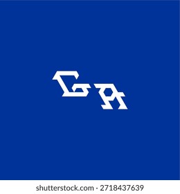 minimalist techno style GA initial esport concept design monogram modern logo letter