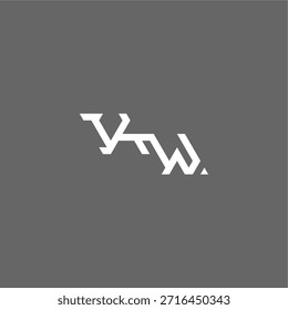 estilo techno minimalista monograma moderno logotipo letra inicial de design de conceito de esportes KW