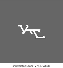 minimalist techno style monogram modern logo letter initial esport concept design KC