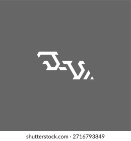 minimalist techno style monogram modern logo letter initial esport concept design JV