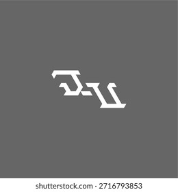 minimalista estilo techno monograma moderno logotipo letra inicial design de conceito de esporte JU