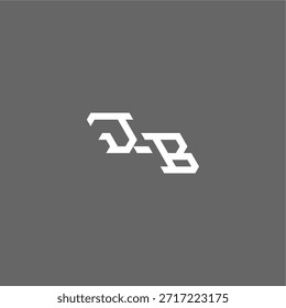 minimalista estilo techno monograma moderno logo letra inicial esport concepto diseño JB