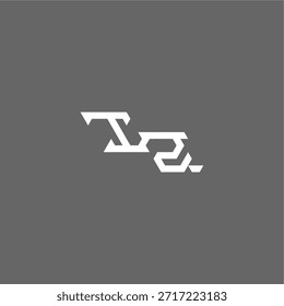 minimalist techno style monogram modern logo letter initial esport concept design IZ