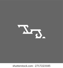 minimalist techno style monogram modern logo letter initial esport concept design IJ