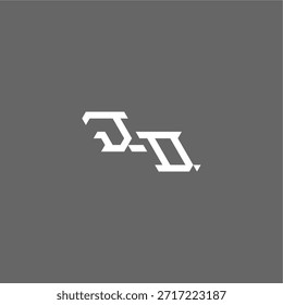 minimalist techno style monogram modern logo letter initial esport concept design JD