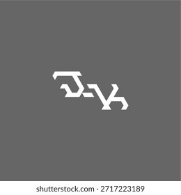 minimalista estilo techno monograma moderno logotipo letra inicial design de conceito de esporte JK