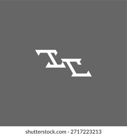 minimalista estilo techno monograma moderno logotipo letra inicial de design de conceito de esporte IC