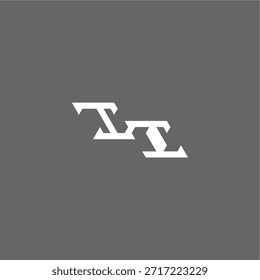 minimalista estilo techno monograma logotipo moderno letra inicial concepto de esport diseño II
