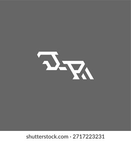 minimalista estilo techno monograma moderno logo letra inicial esport concepto diseño JP