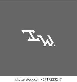 estilo techno minimalista monograma moderno logotipo letra inicial design conceito de esportes IW
