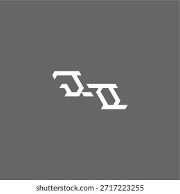 minimalistisches technisches Monogramm modernes Logo Buchstabe anfängliche Unterstützung Konzept Design JO