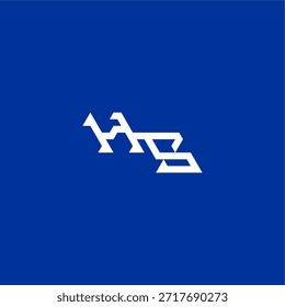 minimalista estilo techno monograma moderno logo letra inicial esport concepto diseño HS