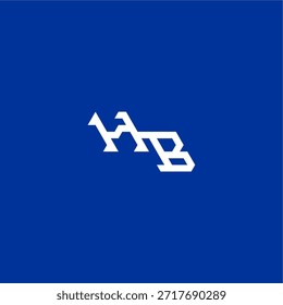 estilo tecno minimalista monograma moderno logotipo letra inicial design conceito de esportes HB